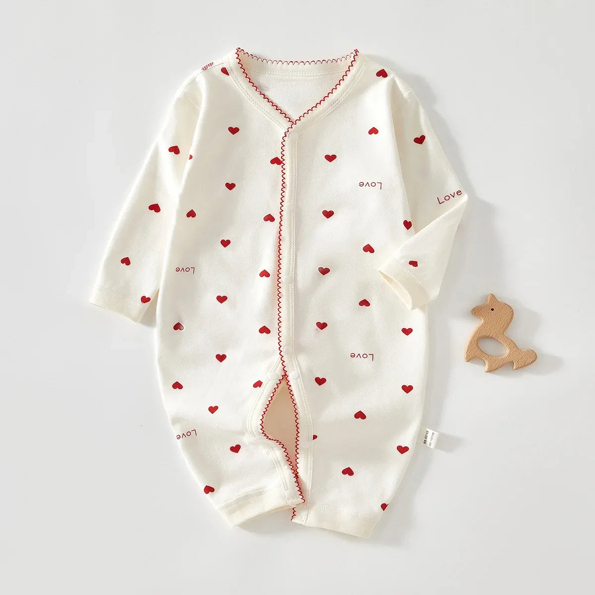 Unisex newborn heart print Rompers