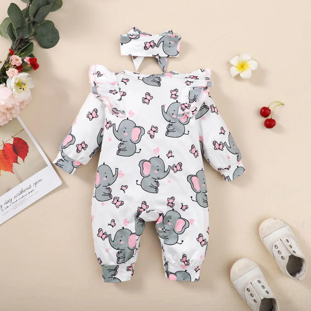 Unisex Elephant Bodysuit & Headband