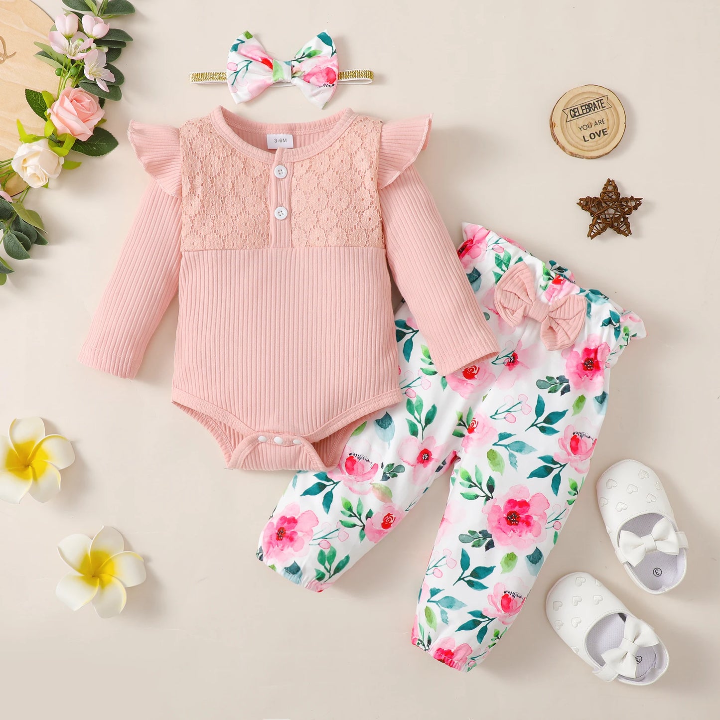 Baby Girl Floral Elegance 3Pcs set