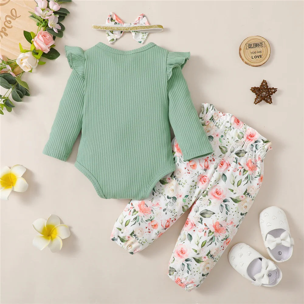 Baby Girl Floral Elegance 3Pcs set