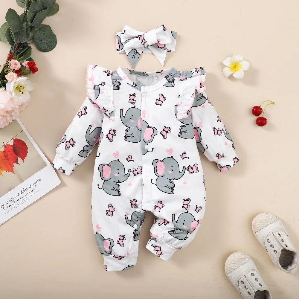 Unisex Elephant Bodysuit & Headband