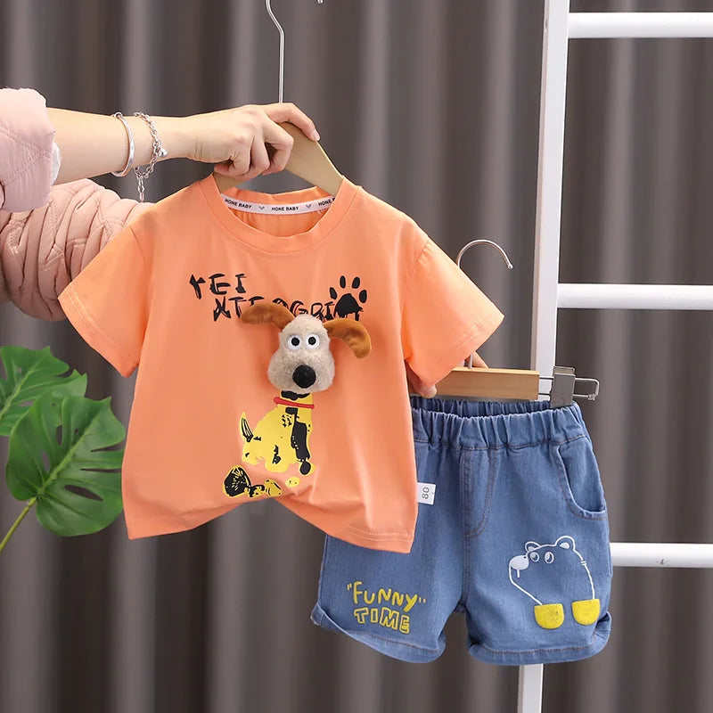 Baby Boy 2Pcs/set cartoon Fashion