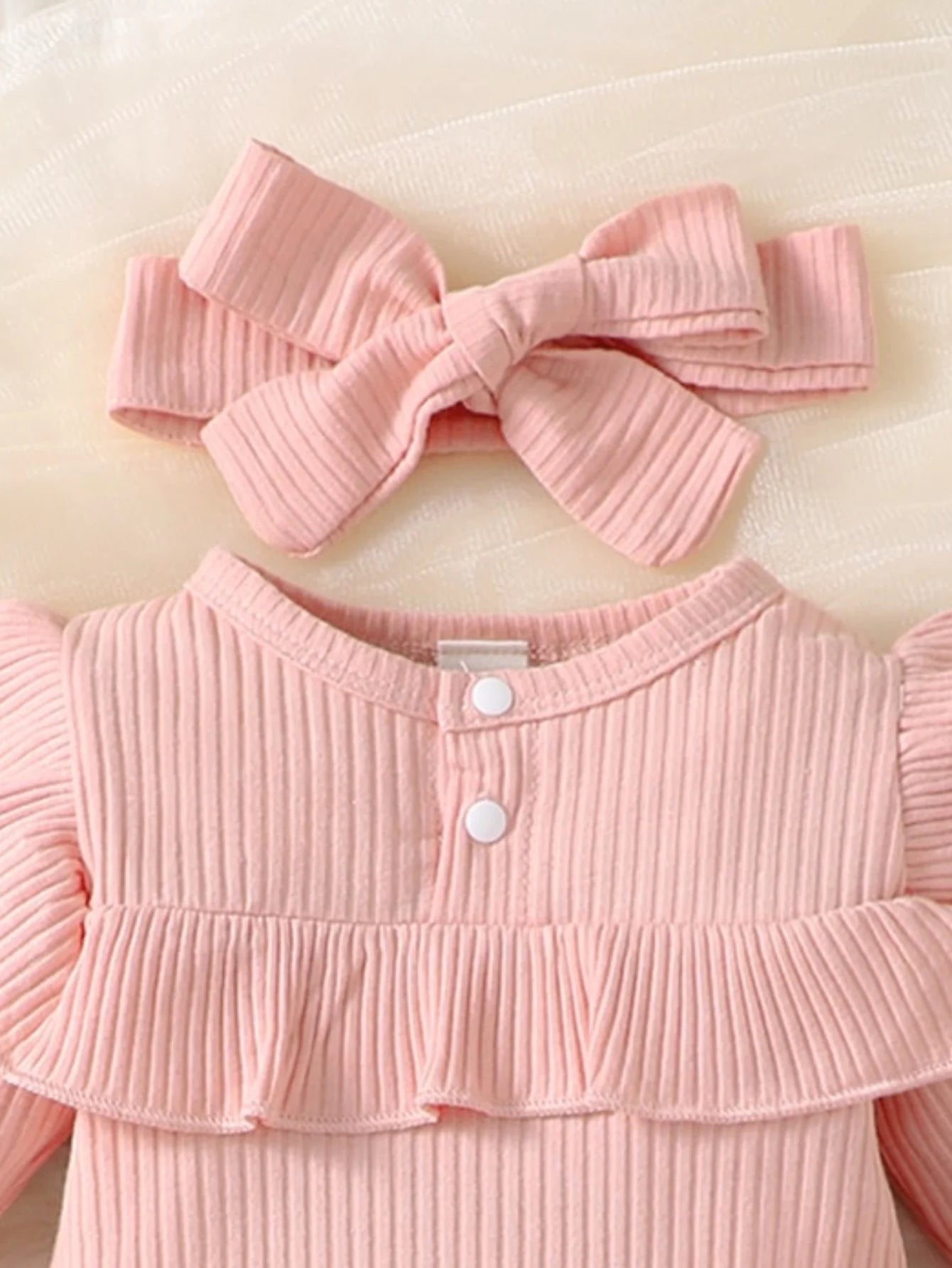 Baby Girl 3Pcs Ruffle Bodysuit