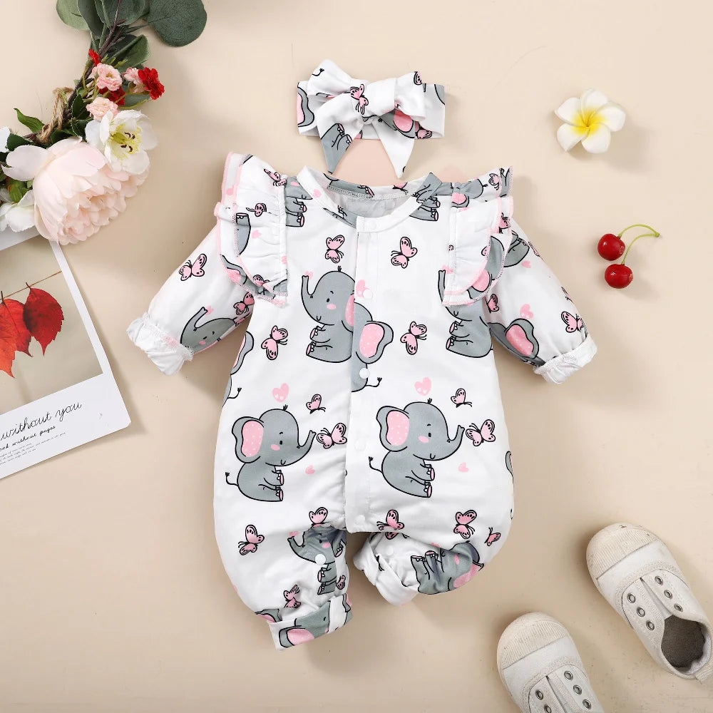 Unisex Elephant Bodysuit & Headband